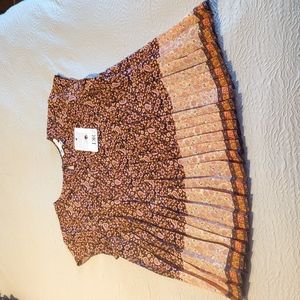 DR2 Ladies Sleeveless Top, Size S, paisley(black, orange, pink)